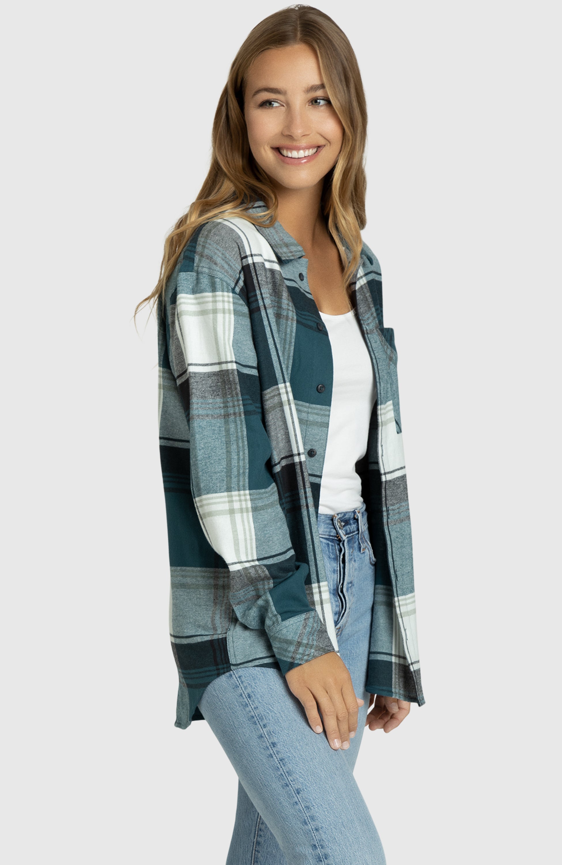 Green Pond Boyfriend Plaid Shirt