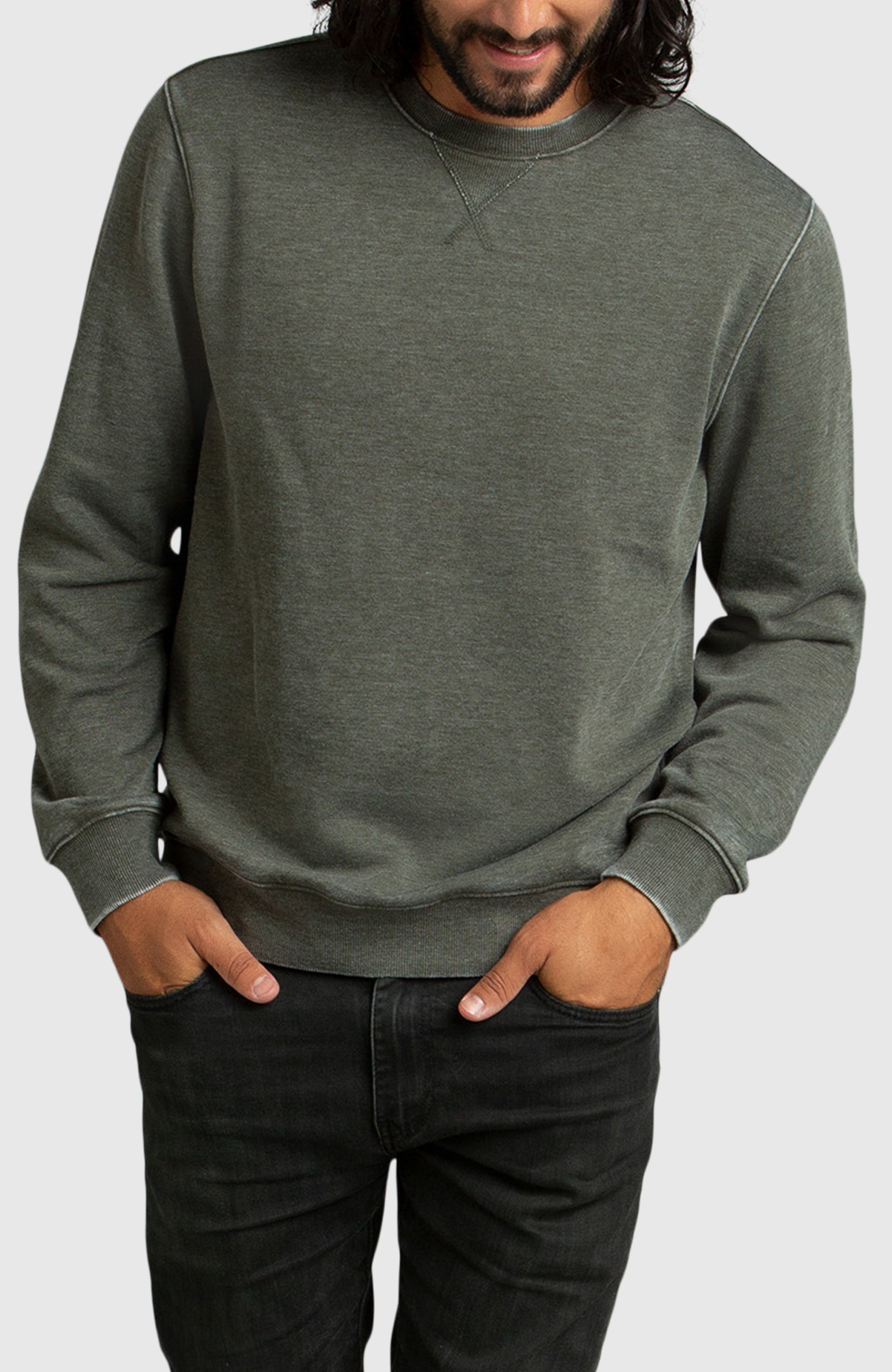 Green Fleece Crewneck Sweatshirt