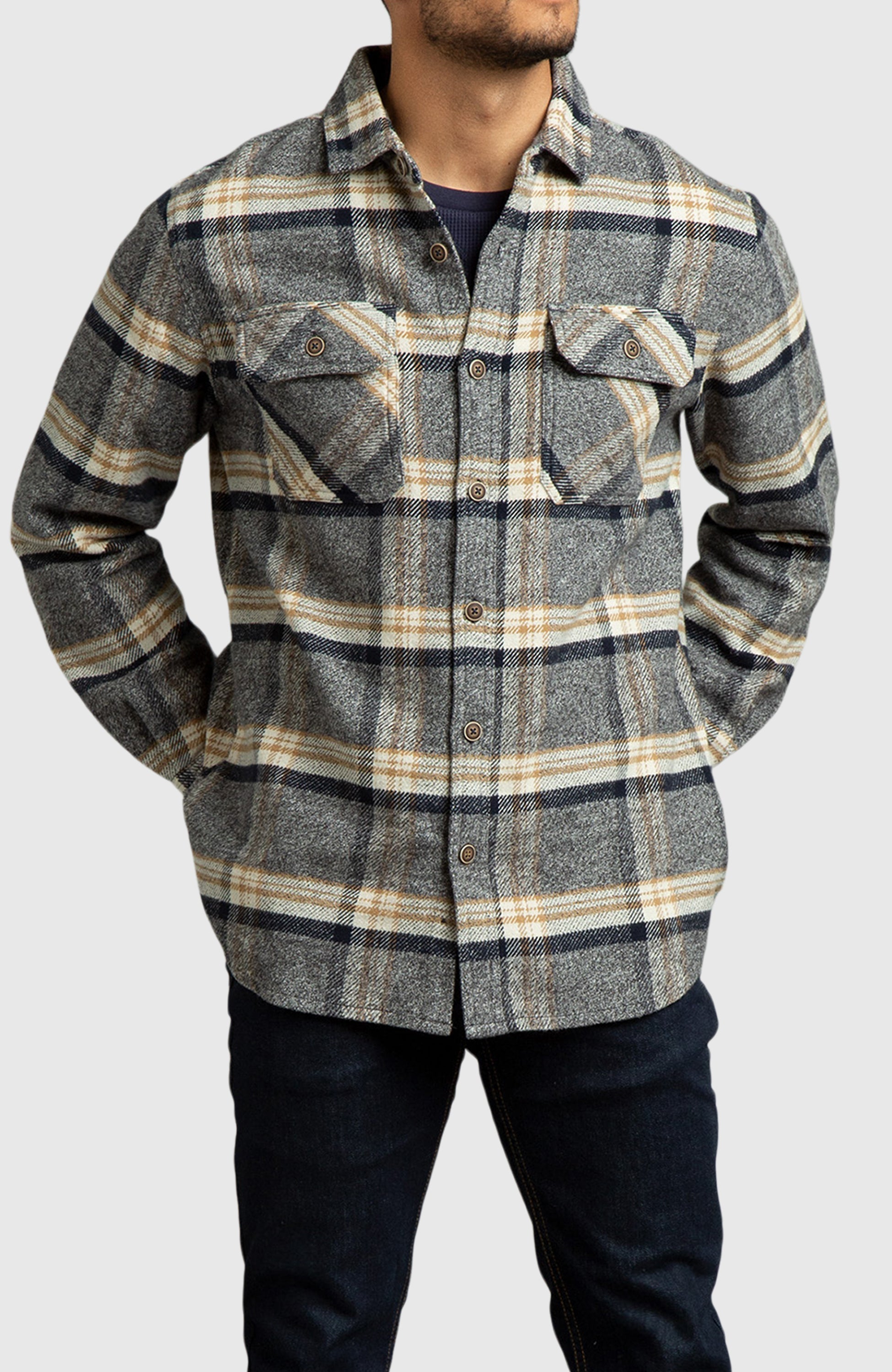 Maple Melange Plaid Overshirt